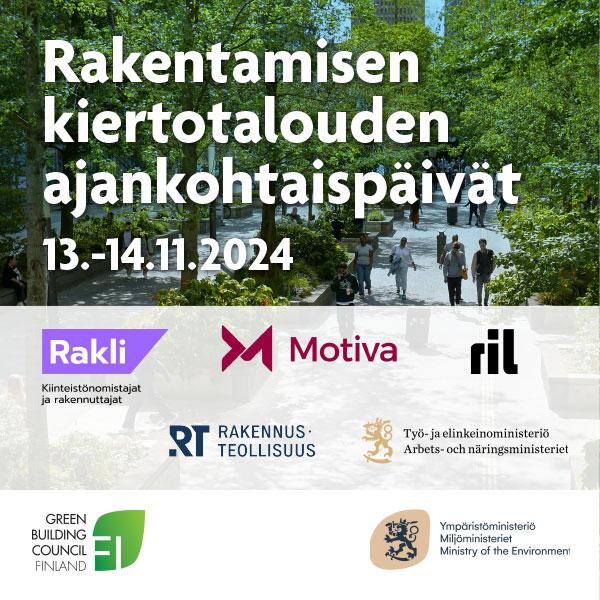 Rakentamisen kiertotalouden ajankohtaispäivät 13.-14.11.2024