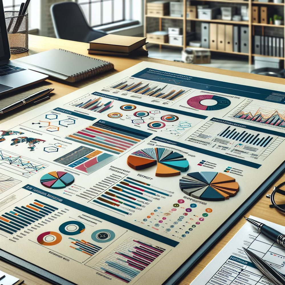 Piirroskuvassa on esitetty raportin sivu, jossa näkyy taulukoita ja kaavioita.